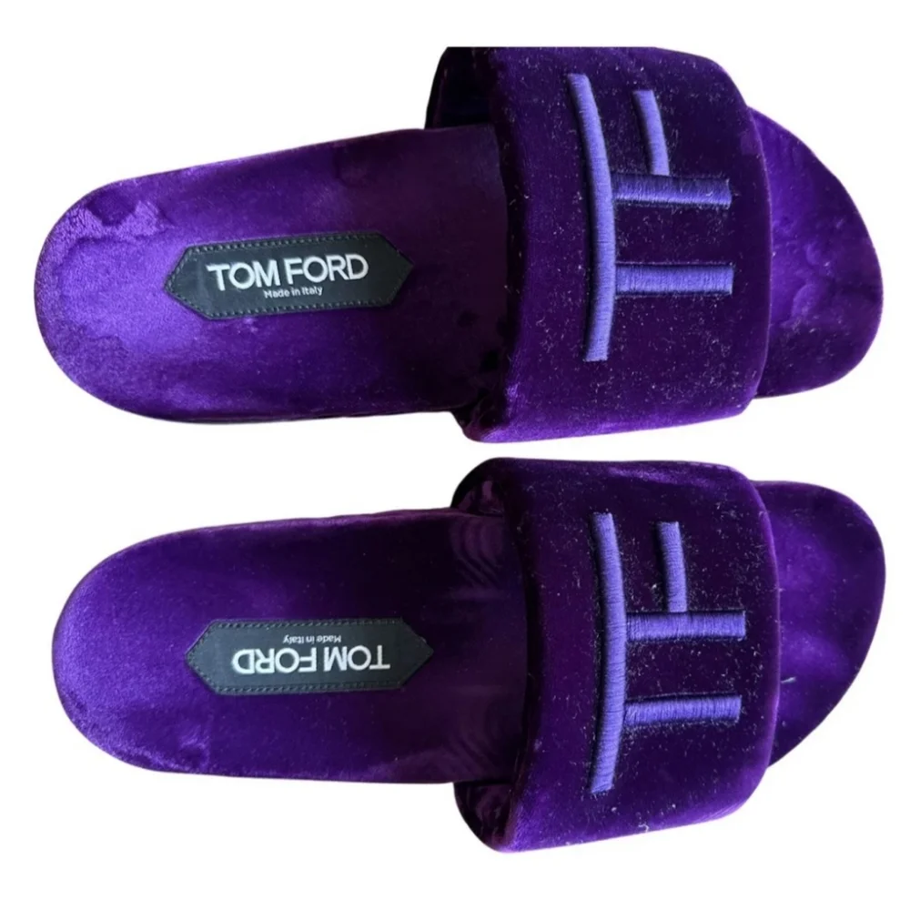 Tom Ford Velvet Mules - Picture 1 of 2